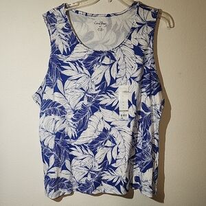 Coral Bay EverydayTank Blue and White Tropical XL